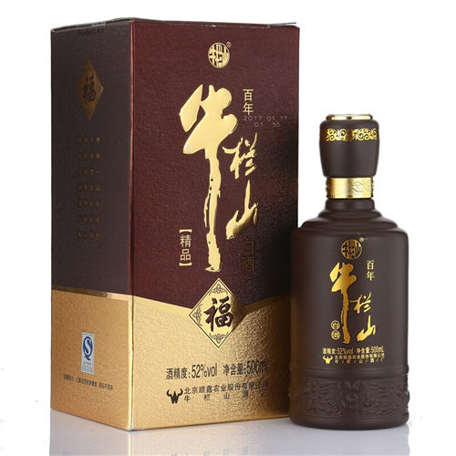 52度牛栏山百年秘酿二锅头浓香型白酒