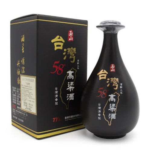 58度玉山高粱酒黑瓷瓶三年陈2016年老酒