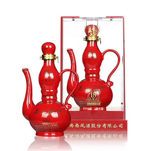 45度西凤一壶老酒V18红瓶凤香型白酒500ml一般多少钱啊