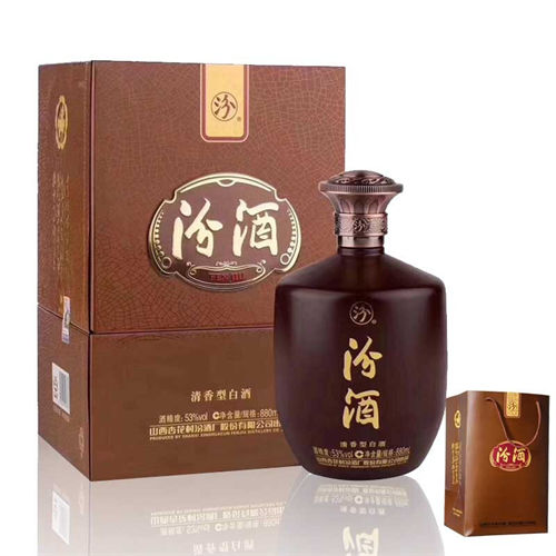 53度汾酒创意酒清香型白酒880ml好多钱